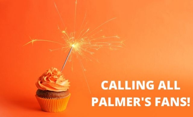 orange background cupcake with text 